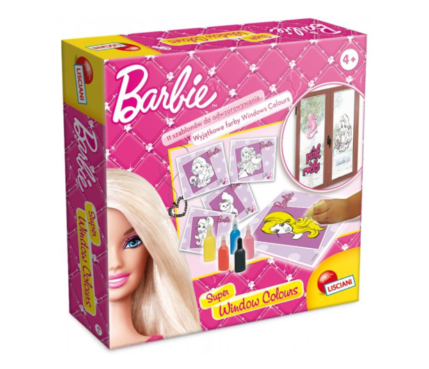 Lisciani Giochi Zestaw Barbie farbki do malowania na szkle - 419350 - zdjęcie