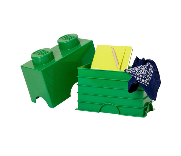 YAMANN LEGO Pojemnik Brick 2 ciemno zielony - 419564 - zdjęcie 3