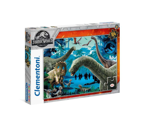 Clementoni Puzzle Super Kolor Jurassic World wodopój - 417314 - zdjęcie
