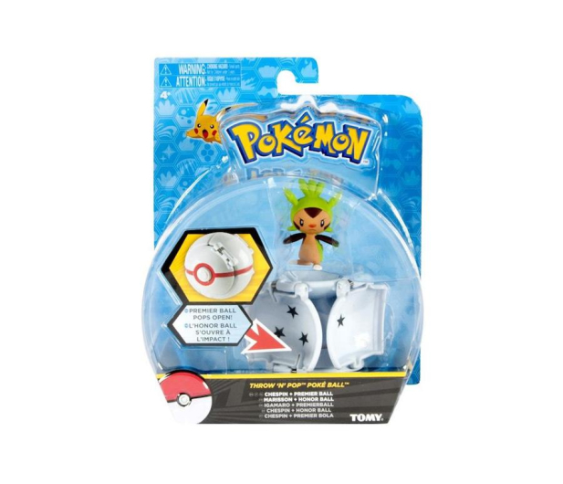 TOMY Pokemon Pokeball z Figurką Chespin - 429554 - zdjęcie 2