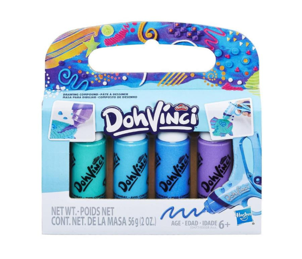 Play-Doh Doh Vinci 4-pak niebieski - 436722 - zdjęcie