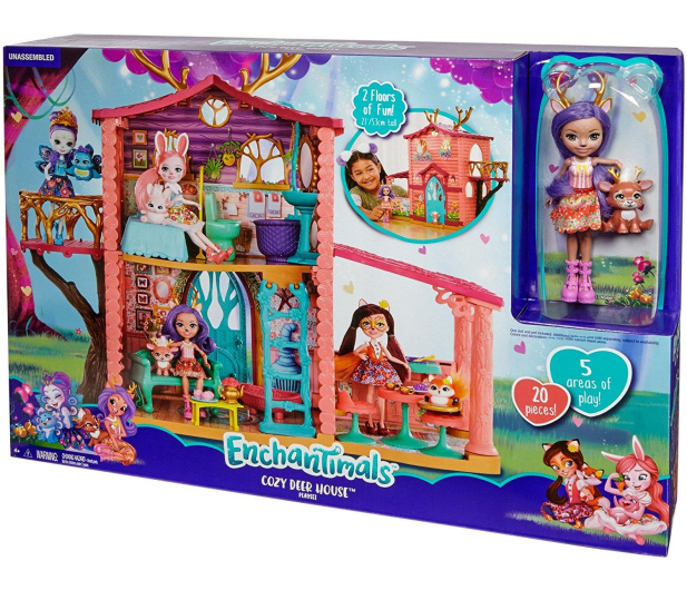 Mattel ZESTAW Enchantimals Domek jelonków + Dwupak lalek - 495105 - zdjęcie 15