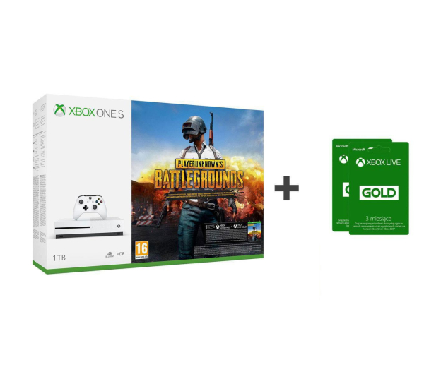 Microsoft Xbox ONE S 1TB  PUBG + GOLD 6M - 415568 - zdjęcie
