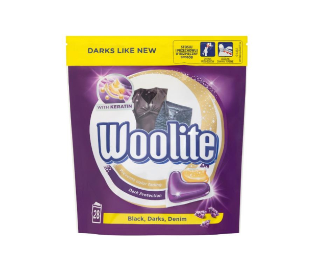 Woolite Dark żelowe kapsułki do prania 28szt - 433367 - zdjęcie