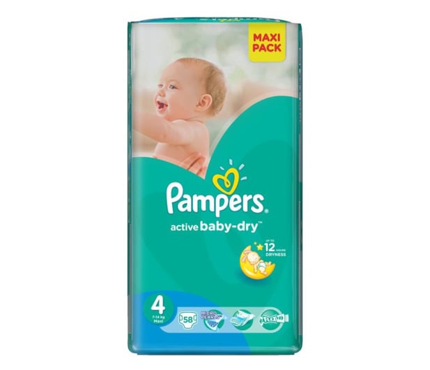 Pampers Active Baby Dry 4 Maxi 7-14kg 58szt - 258014 - zdjęcie