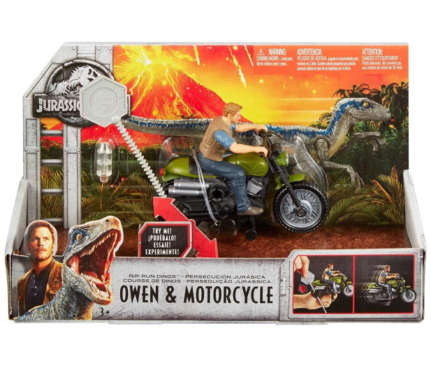 Mattel Jurassic World Owen Na Motocyklu - 440291 - zdjęcie 4