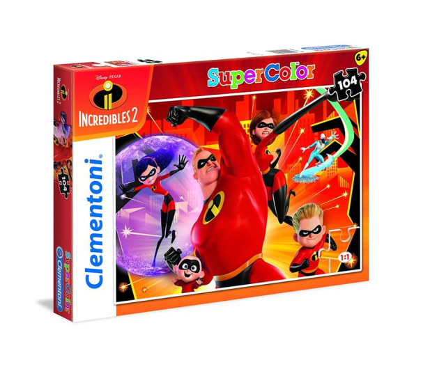 Clementoni Puzzle Super Kolor Incredibles 2 104 el. - 417321 - zdjęcie