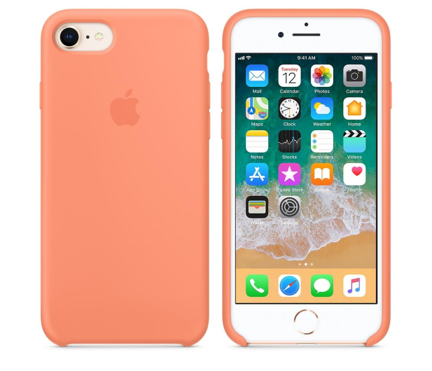 Apple Silicone Case do iPhone 7/8 Peach - 438229 - zdjęcie