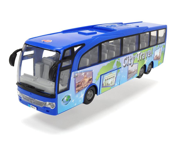 Dickie Toys Autobus turystyczny niebieski - 444939 - zdjęcie
