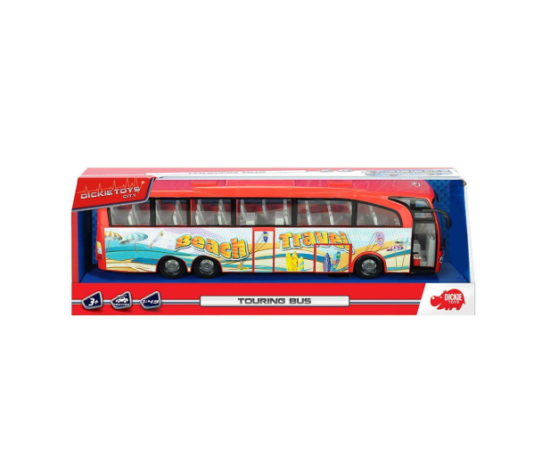 Dickie Toys Autobus turystyczny czerwony - 444941 - zdjęcie 3