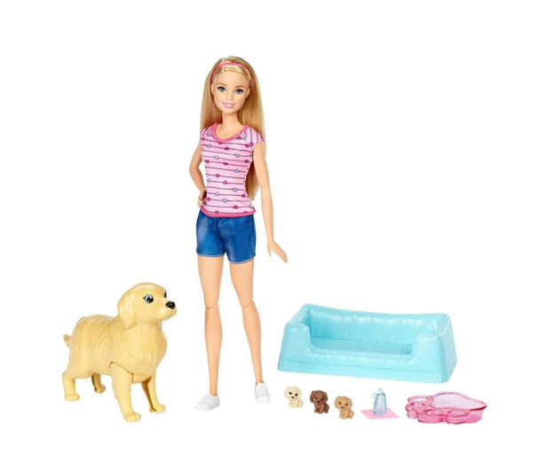 Barbie Narodziny piesków Lalka z pieskami blondynka - 446580 - zdjęcie