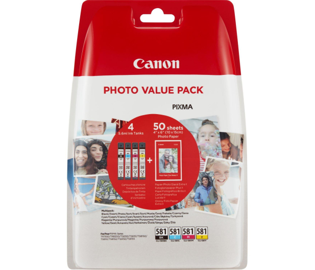 Canon CLI-581 zestaw Photo 4 tuszów CMYK XL - 446995 - zdjęcie
