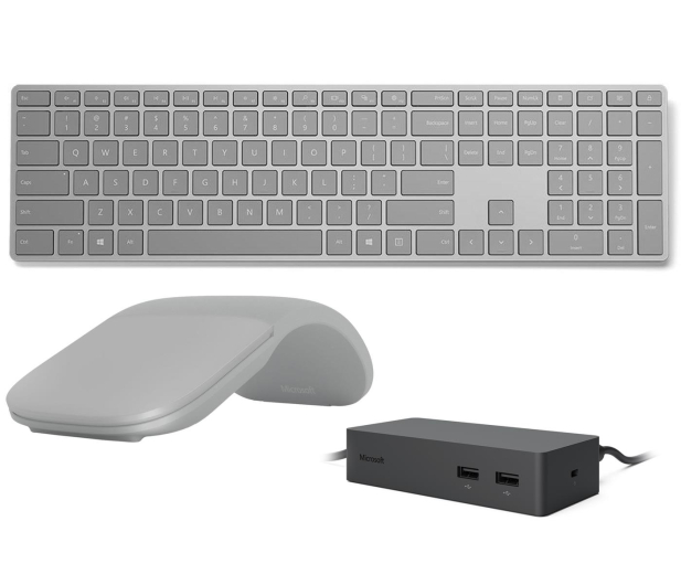 Microsoft Surface Keyboard+Surface Arc Mouse+Stacja Dokująca - 450406 - zdjęcie
