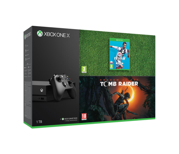 Microsoft Xbox One X 1TB + SOTTR + FIFA19 - 451696 - zdjęcie