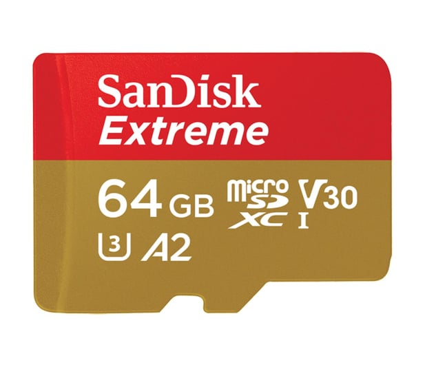 SanDisk 64GB microSDXC Extreme 160MB/s A2 C10 V30 UHS-I U3 - 451879 - zdjęcie