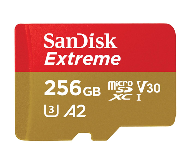 SanDisk 256GB microSDXC Extreme 160MB/s A2 C10 V30 UHS-I  - 451881 - zdjęcie 1