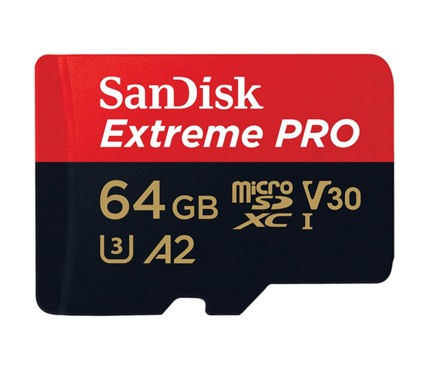 SanDisk 64GB microSDXC Extreme PRO 170MB/s A2 C10 V30 - 451874 - zdjęcie