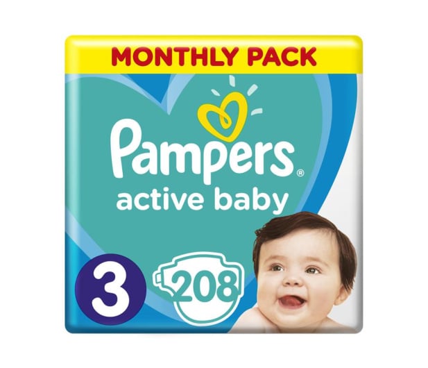 Pampers Active Baby 3 Midi 6-10kg 208szt Na Miesiąc - 475900 - zdjęcie