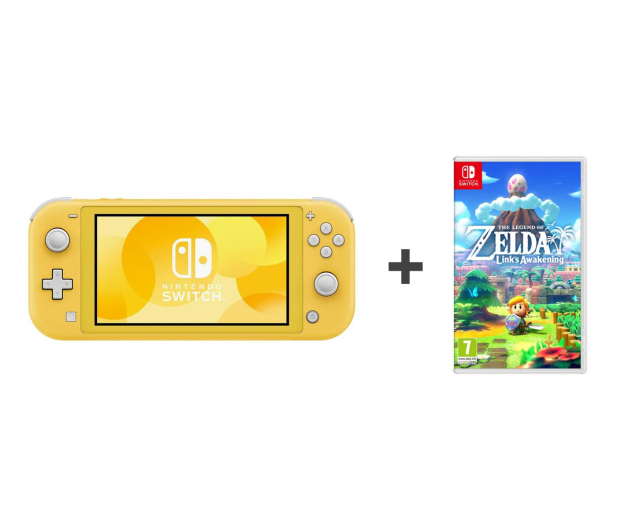 Nintendo Switch Lite (Żółty) + Zelda: Link's Awakening - 521188 - zdjęcie