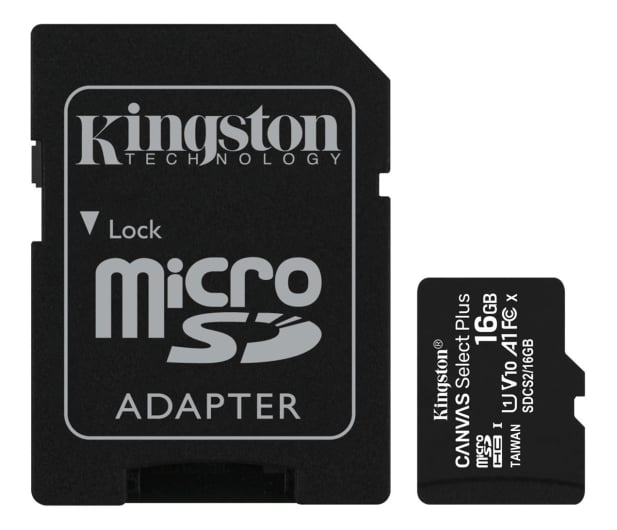 Kingston 16GB microSDHC Canvas Select Plus 100MB/s - 522792 - zdjęcie