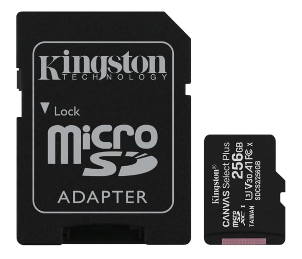 Kingston 256GB microSDXC Canvas Select Plus 100MB/85MB/s - 522796 - zdjęcie