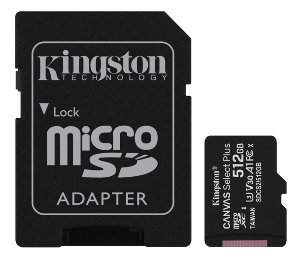 Kingston 512GB microSDXC Canvas Select Plus 100MB/85MB/s - 522797 - zdjęcie 1