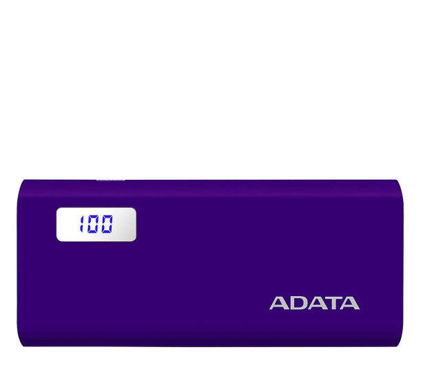 ADATA Power Bank P12500D 12500mAh 2A (fioletowy) - 518805 - zdjęcie