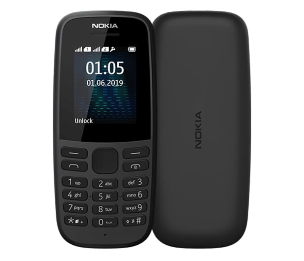 Nokia 105 2019 Dual SIM czarny - 529064 - zdjęcie