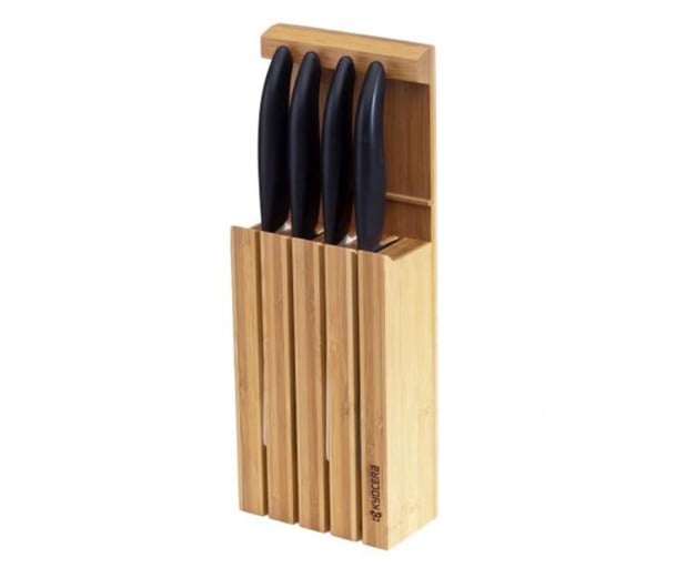 Kyocera Blok i zestaw 4 noży z czarnymi rączkami - 525870 - zdjęcie