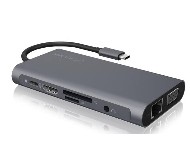 ICY BOX USB-C - USB, HDMI, VGA, RJ-45, PD 100W - 535305 - zdjęcie 2