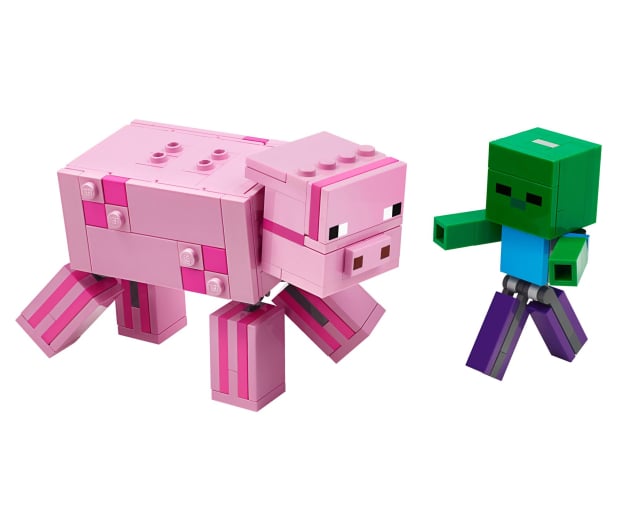 LEGO Minecraft BigFig - Świnka i mały zombie - 532513 - zdjęcie 2