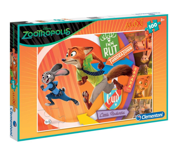 Clementoni Puzzle Disney Maxi 100 el. Zootopia - 478559 - zdjęcie