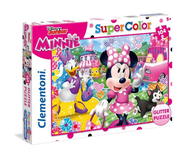 Clementoni Puzzle Disney 104 el. Glitter Minnie - 478586 - zdjęcie