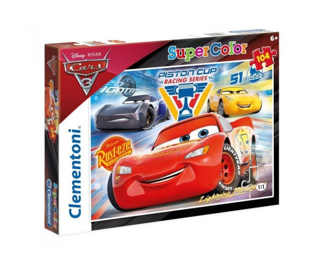 Clementoni Puzzle Disney 104 el. Cars 3 - 478579 - zdjęcie