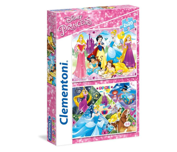 Clementoni Puzzle Disney 2x20 el. Princess - 478650 - zdjęcie