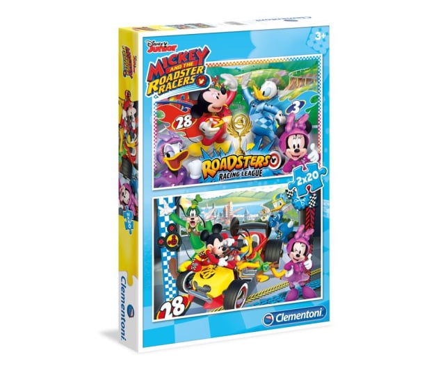 Clementoni Puzzle Disney 2x20 el. Mickey and the Roadster Racers  - 478645 - zdjęcie 1