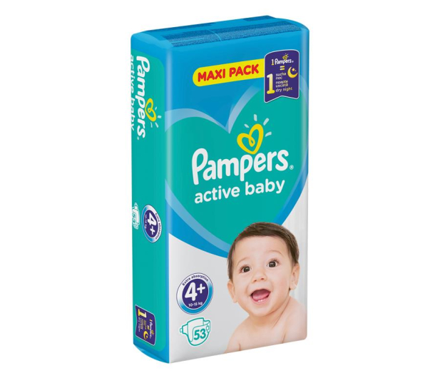 Pampers Active Baby 4+ Maxi 10-15kg 53szt - 480523 - zdjęcie