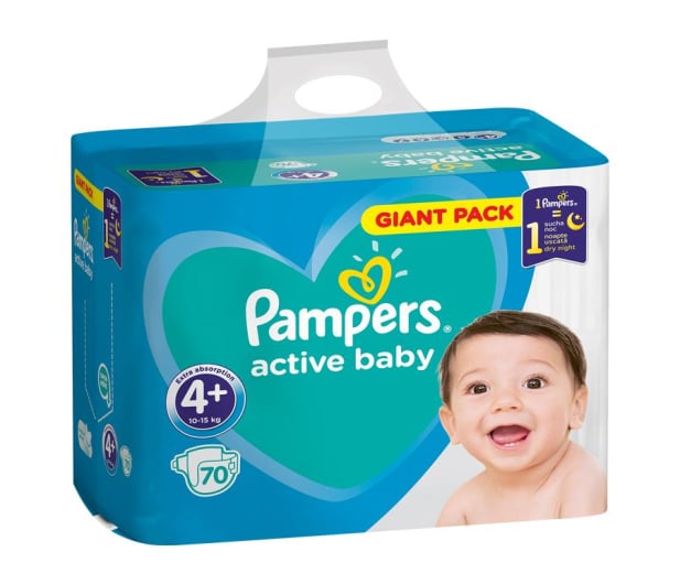 Pampers Active Baby 4+10-15kg 70szt - 480530 - zdjęcie