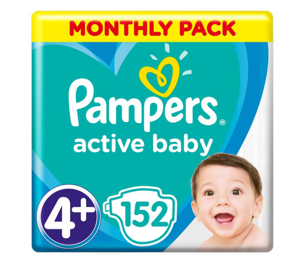 Pampers Active Baby 4+ 10-15kg 152szt Zapas Na Miesiąc - 480542 - zdjęcie 5