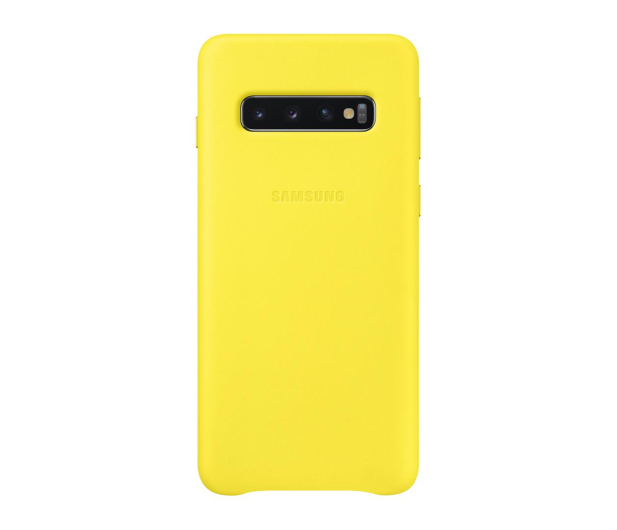 Samsung Leather Cover do Galaxy S10 żólty - 478370 - zdjęcie