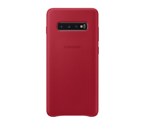 Samsung Leather Cover do Galaxy S10+ czerwony - 478408 - zdjęcie