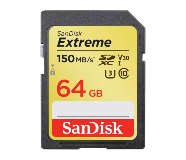 SanDisk 64GB SDXC Extreme zapis 60MB/s odczyt 150MB/s - 485328 - zdjęcie 1