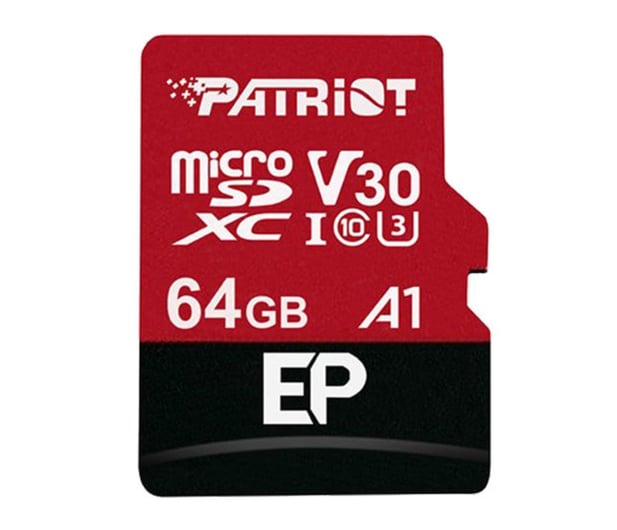 Patriot 64GB EP microSDXC 100/80MB (odczyt/zapis) - 485619 - zdjęcie 1