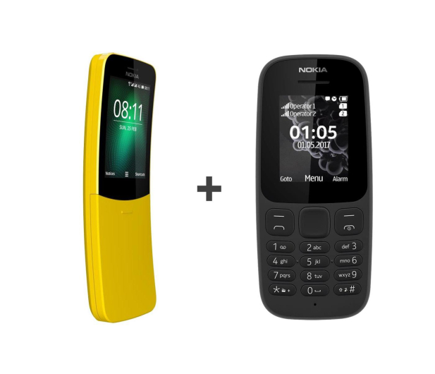 Nokia 8110 żółty + 105 czarna - 484555 - zdjęcie