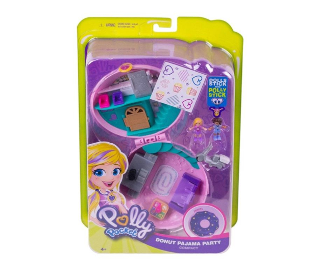 Mattel Polly Pocket Zestaw kompaktowy Piżama Party - 483933 - zdjęcie 2