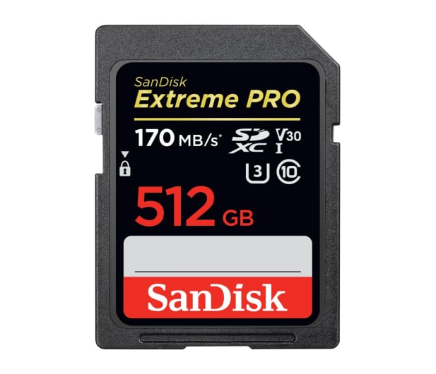 SanDisk 512GB SDXC Extreme Pro zapis 90MB/s odczyt 170MB/s - 492642 - zdjęcie