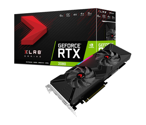 PNY GeForce RTX 2080 XLR8 Gaming OC TwinFan 8GB GDDR6 - 492524 - zdjęcie
