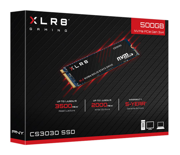 PNY 500GB M.2 PCIe NVMe XLR8 CS3030 - 490090 - zdjęcie 3