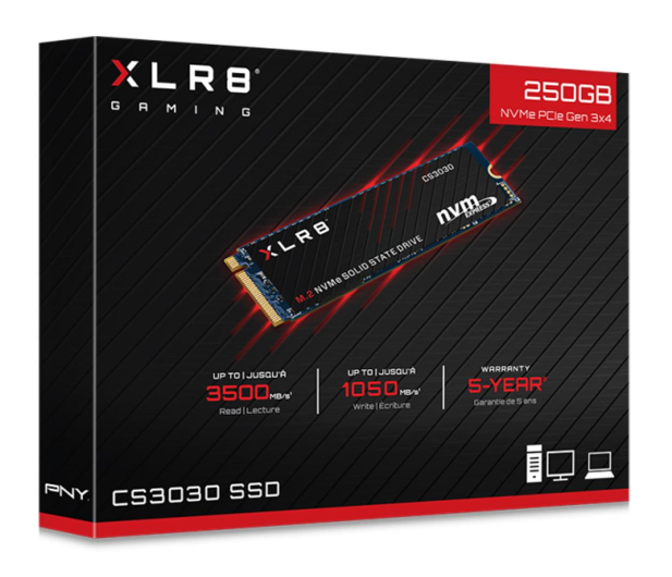 PNY 250GB M.2 PCIe NVMe XLR8 CS3030 - 490089 - zdjęcie 3