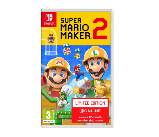 Nintendo Super Mario Maker 2 Edycja Limitowana NSO 12M - 496807 - zdjęcie